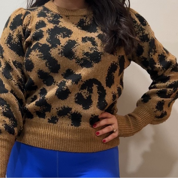 VERO MODA tari leopard spot jacquard sweater - Picture 3 of 6